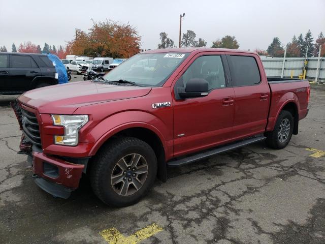 1FTEW1EP2GKE80556 - 2016 FORD F150 SUPERCREW RED photo 1