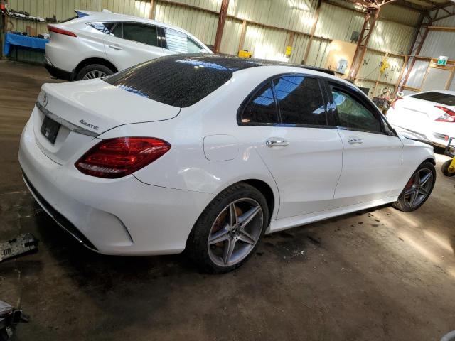 55SWF4KB4JU239227 - 2018 MERCEDES-BENZ C 300 4MATIC WHITE photo 3