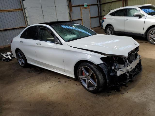 55SWF4KB4JU239227 - 2018 MERCEDES-BENZ C 300 4MATIC WHITE photo 4