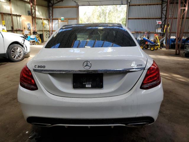 55SWF4KB4JU239227 - 2018 MERCEDES-BENZ C 300 4MATIC WHITE photo 6