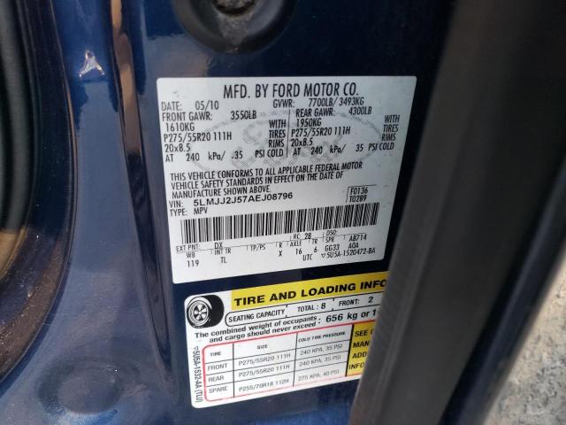 5LMJJ2J57AEJ08796 - 2010 LINCOLN NAVIGATOR 蓝色 照片 13