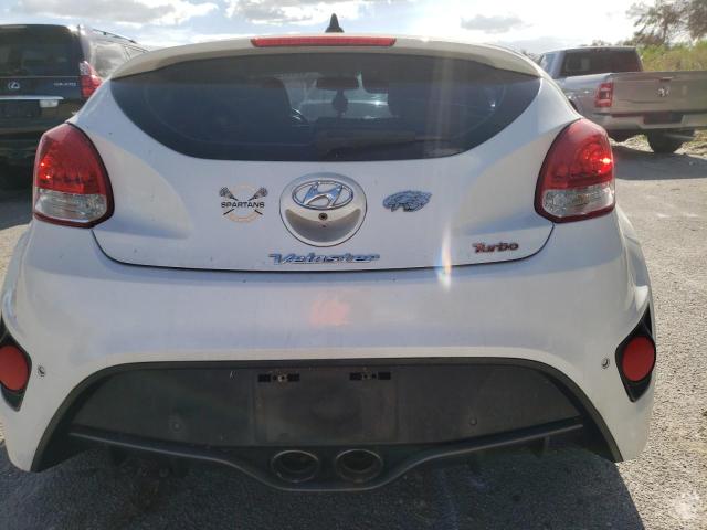 KMHTC6AE1FU222447 - 2015 HYUNDAI VELOSTER TURBO WHITE photo 6