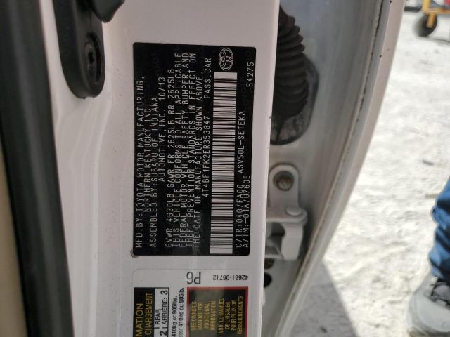 4T4BF1FK2ER353847 - 2014 TOYOTA CAMRY L WHITE photo 12