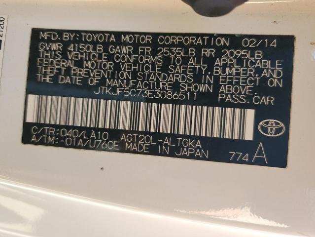 JTKJF5C73E3086511 - 2014 TOYOTA SCION TC 白色 照片 13