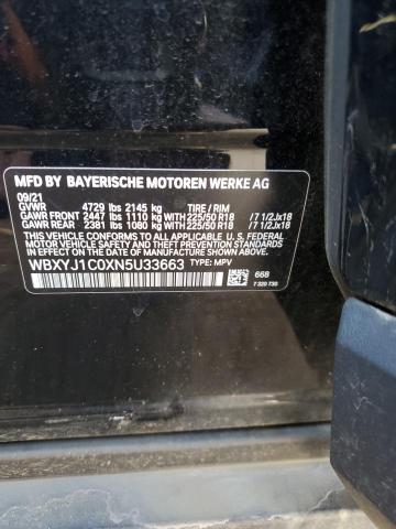 WBXYJ1C0XN5U33663 - 2022 BMW X2 XDRIVE28I Սև լուսանկար 14