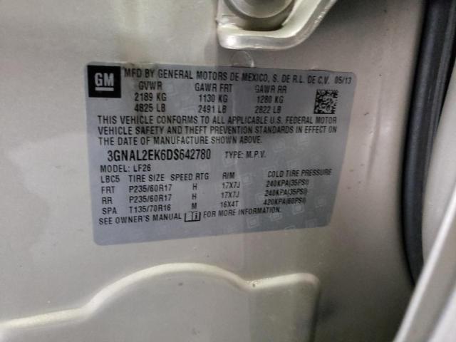 3GNAL2EK6DS642780 - 2013 CHEVROLET CAPTIVA LS 棕色 照片 12