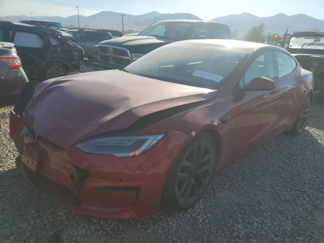 5YJSA1E64NF459761 - 2022 TESLA MODEL S RED photo 1