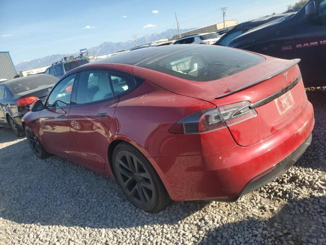 5YJSA1E64NF459761 - 2022 TESLA MODEL S RED photo 2