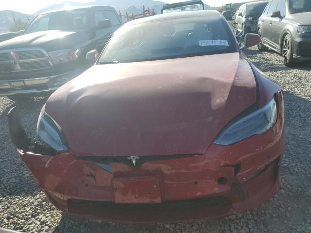 5YJSA1E64NF459761 - 2022 TESLA MODEL S RED photo 5