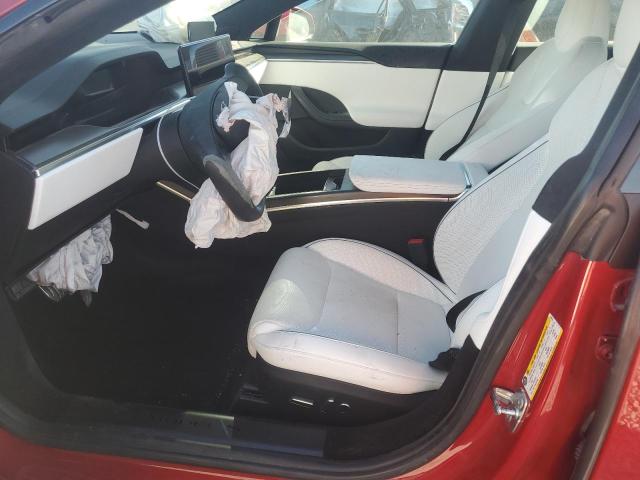 5YJSA1E64NF459761 - 2022 TESLA MODEL S RED photo 7
