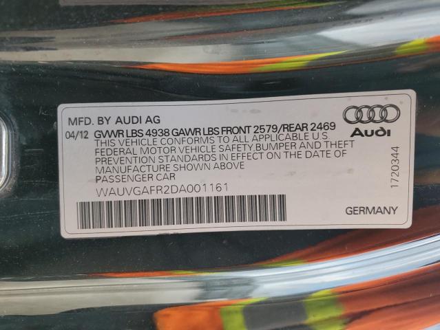 WAUVGAFR2DA001161 - 2013 AUDI S5 PRESTIGE BLACK photo 13