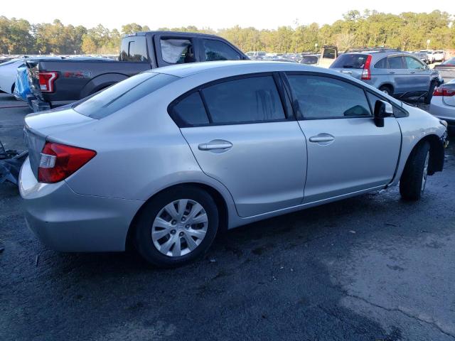 19XFB2F50CE079684 - 2012 HONDA CIVIC LX SILVER photo 3