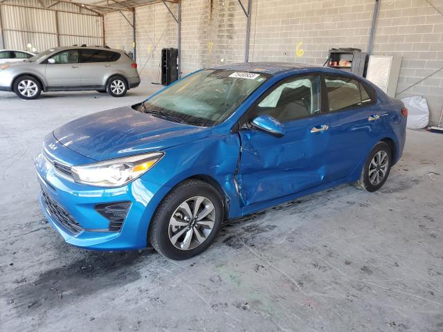 3KPA24AD9NE487432 - 2022 KIA RIO LX BLUE photo 1