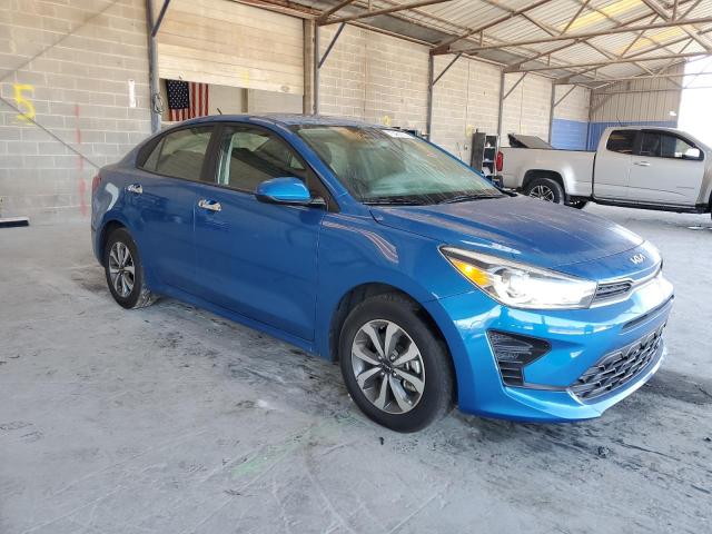 3KPA24AD9NE487432 - 2022 KIA RIO LX BLUE photo 4