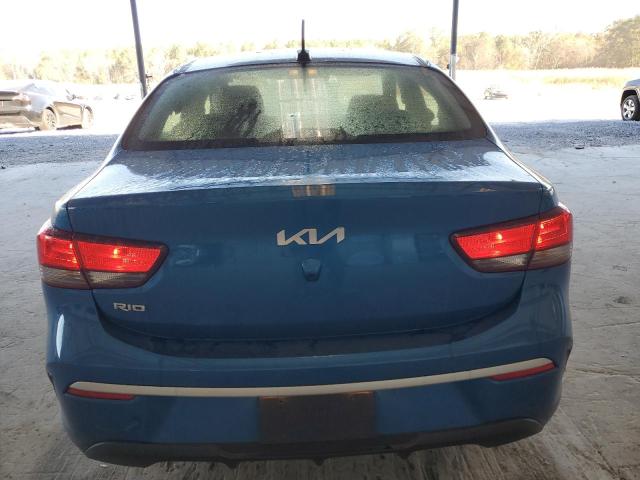 3KPA24AD9NE487432 - 2022 KIA RIO LX BLUE photo 6