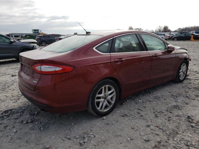 3FA6P0HD7ER184024 - 2014 FORD FUSION SE RED photo 3