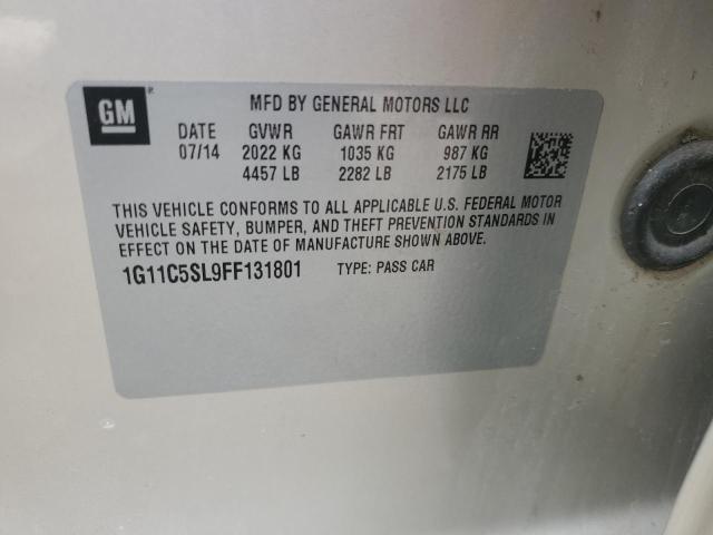 1G11C5SL9FF131801 - 2015 CHEVROLET MALIBU 1LT 米色 照片 13