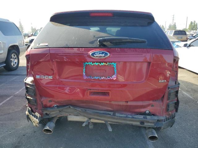 2FMDK3JC6DBA68373 - 2013 FORD EDGE SEL RED photo 6