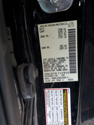 1N4AL2EP7DC215950 - 2013 NISSAN ALTIMA S BLACK photo 12