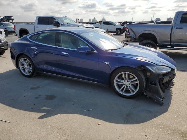 5YJSA1E28FF108026 - 2015 TESLA MODEL S BLUE photo 4