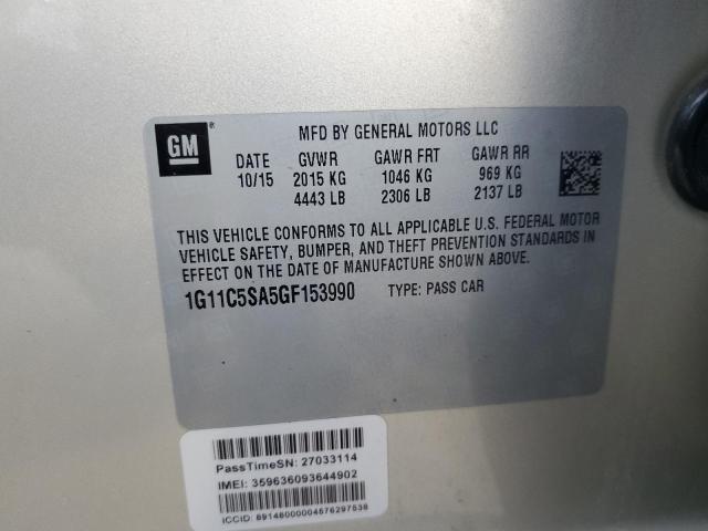 1G11C5SA5GF153990 - 2016 CHEVROLET MALIBU LIM LT Алтын фото 13