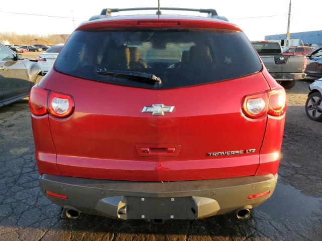 1GNKRLED3CJ424337 - 2012 CHEVROLET TRAVERSE LTZ RED photo 6