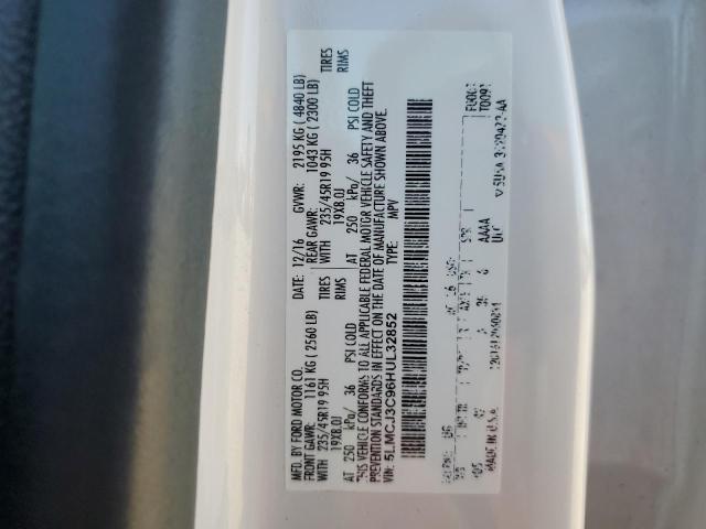 5LMCJ3C96HUL32852 - 2017 LINCOLN MKC RESERVE თეთრი ფოტო 13