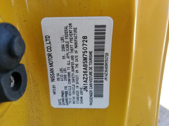 JN1AZ36A85M750728 - 2005 NISSAN 350Z ROADSTER YELLOW photo 12