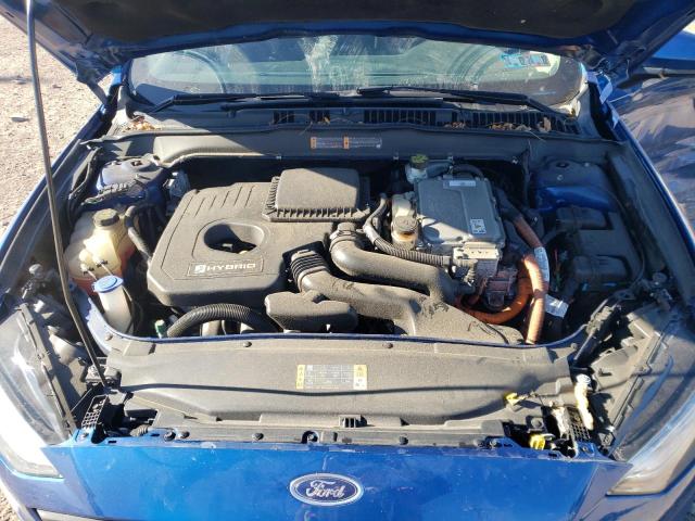 3FA6P0LUXJR124434 - 2018 FORD FUSION SE HYBRID BLUE photo 11