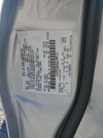 1FAFP53U26A199157 - 2006 FORD TAURUS SE SILVER photo 12