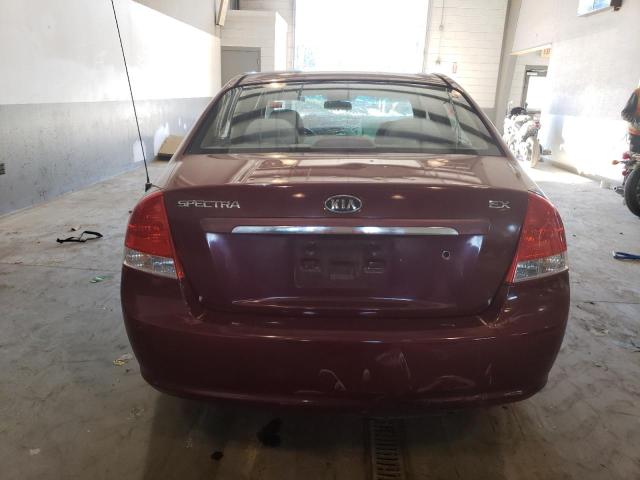 KNAFE122875401922 - 2007 KIA SPECTRA EX MAROON photo 6