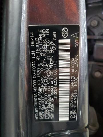 JTDKDTB35E1080113 - 2014 TOYOTA PRIUS C GRAY photo 12