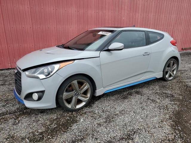 KMHTC6AE3DU131340 - 2013 HYUNDAI VELOSTER TURBO GRAY photo 1