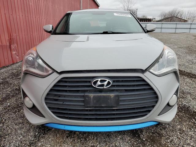 KMHTC6AE3DU131340 - 2013 HYUNDAI VELOSTER TURBO GRAY photo 5