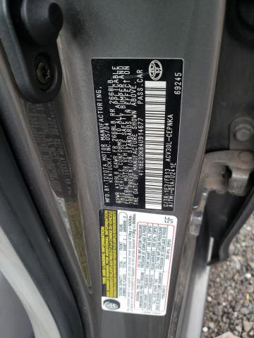 4T1BE32K84U914677 - 2004 TOYOTA CAMRY LE GRAY photo 12