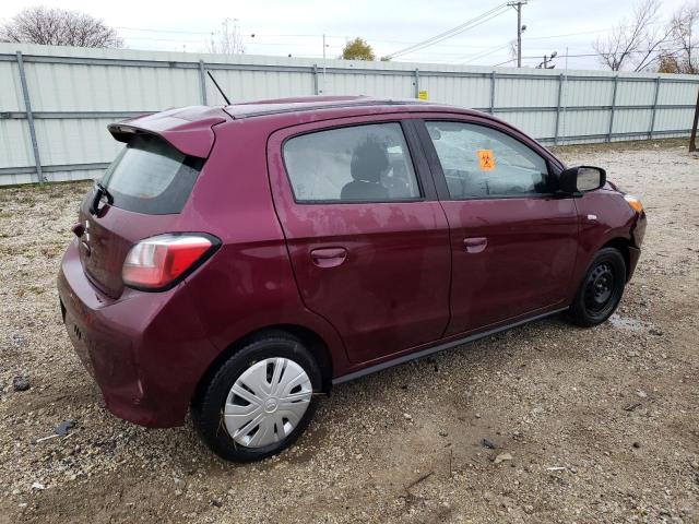 ML32AUHJ9MH004603 - 2021 MITSUBISHI MIRAGE ES MAROON photo 3