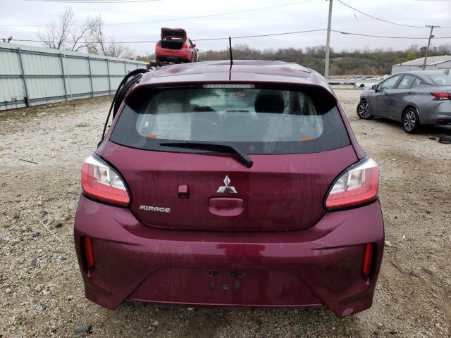 ML32AUHJ9MH004603 - 2021 MITSUBISHI MIRAGE ES MAROON photo 6