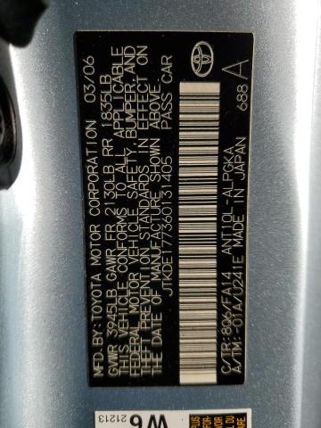 JTKDE177360131405 - 2006 TOYOTA SCION TC 蓝色 照片 12