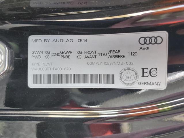 WAUCGBFR1FA001670 - 2015 AUDI S5 PROGRESSIV BLACK photo 12
