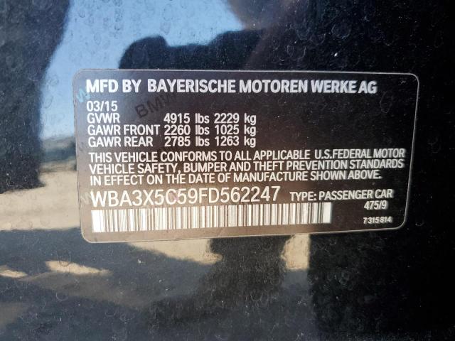 WBA3X5C59FD562247 - 2015 BMW 328 XIGT BLACK photo 13