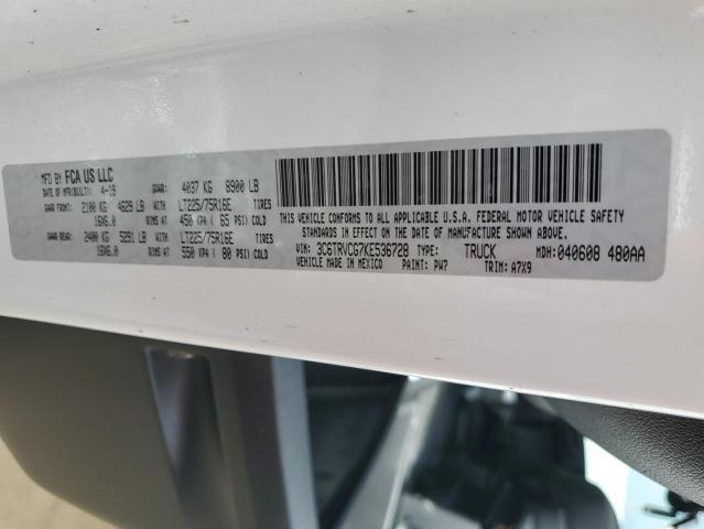 3C6TRVCG7KE536728 - 2019 RAM PROMASTER 2500 HIGH თეთრი ფოტო 13