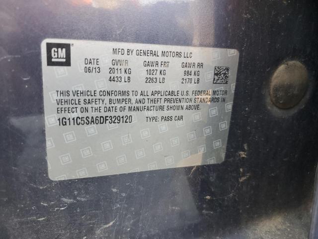 1G11C5SA6DF329120 - 2013 CHEVROLET MALIBU 1LT Көк фото 12