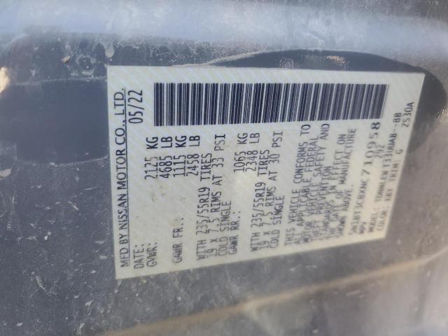 5N1BT3CBXNC710958 - 2022 NISSAN ROGUE SL GRAY photo 13