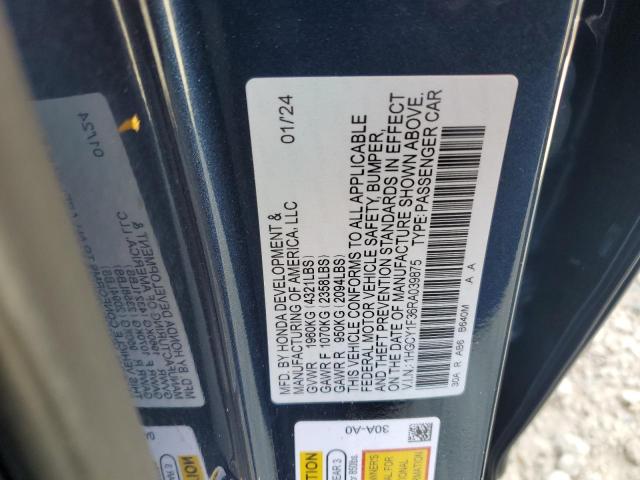 1HGCY1F36RA039875 - 2024 HONDA ACCORD EX BLUE photo 13
