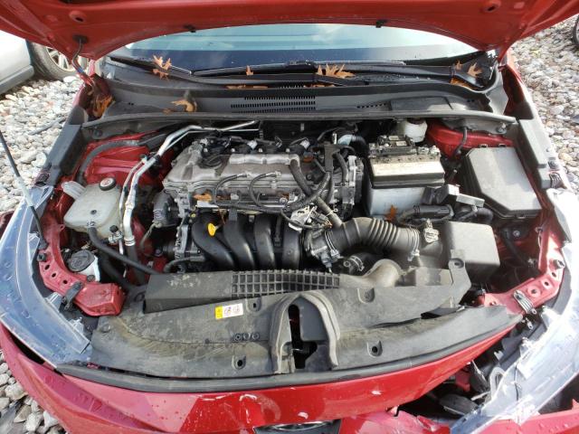 5YFEPMAE0MP181602 - 2021 TOYOTA COROLLA LE RED photo 11