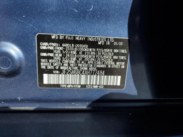 JF2SH6BC4AH772484 - 2010 SUBARU FORESTER XS Blau Foto 13