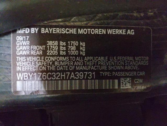 WBY1Z6C32H7A39731 - 2017 BMW I3 BEV BLACK photo 12