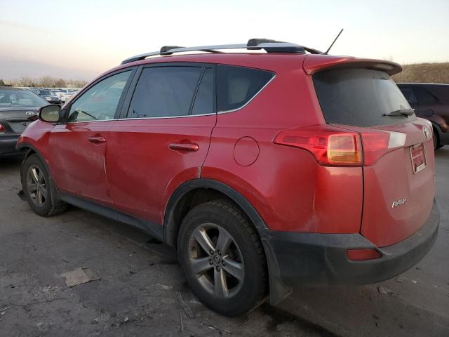 JTMRFREV2FD135299 - 2015 TOYOTA RAV4 XLE RED photo 2