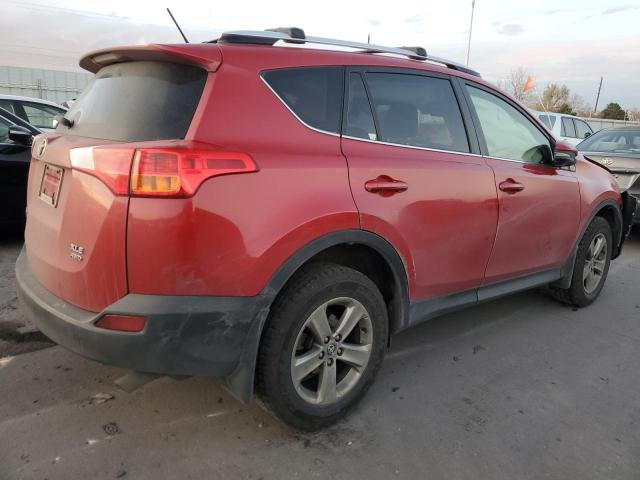 JTMRFREV2FD135299 - 2015 TOYOTA RAV4 XLE RED photo 3