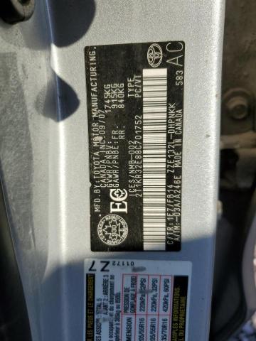 2T1KR32E88C701752 - 2008 TOYOTA COROLLA MA XR SILVER photo 13
